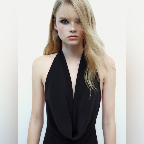 New Zara Flowy Draped Dress - 9227/716 - Picture 4 of 12